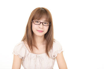 Fototapeta premium 眼鏡をかけた女性