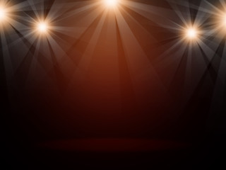 Obraz premium The concert on stage background with flood lights 