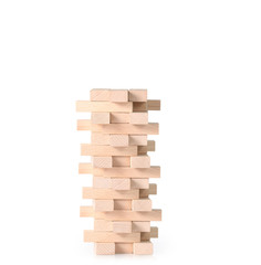 playing  wood blocks stack game