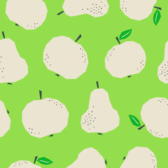 seamless pattern with apples and pears