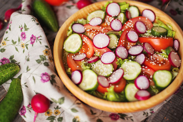 fresh vegetables salad
