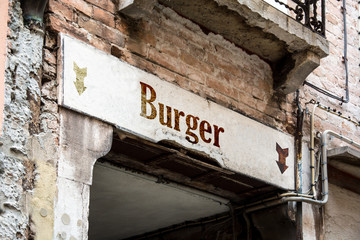 Fototapeta premium Schild 226 - Burger