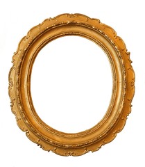 Gold oval frame for paintings, mirrors or photos
