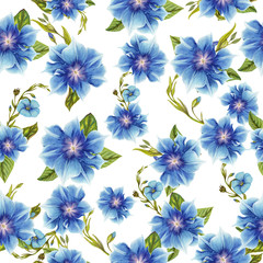 Obraz premium Seamless pattern of morning glories