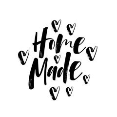 Home made. Hand-drawn lettering. Stylish logo for your product, shop, etc.