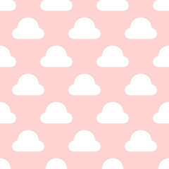 Cloud Seamless Pattern Vector