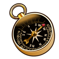 Vector ancient compass in cartoon style