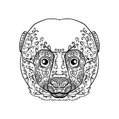 Lemur Head Mandala