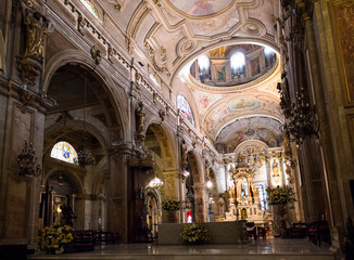 Fototapeta na wymiar Santiago Metropolitan Cathedral, Chile