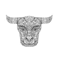 Taurus Bull Head Mandala
