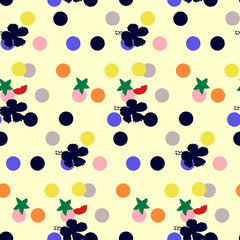 Seamless flower pattern with Color background