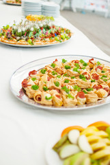 Delicacies and snacks at a buffet or Banquet. Catering.