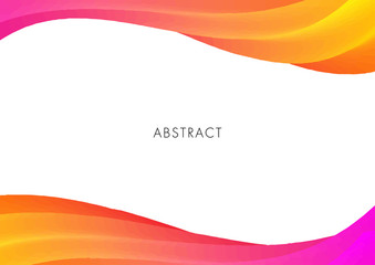 pink and yellow color curve abstract background vector