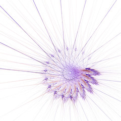 Light violet fractal spiral, digital artwork for creative graphic design