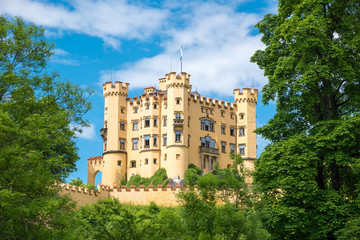 Hohenschwangau Castle in Bavaria, Germany.