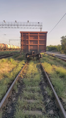 train cars at the station