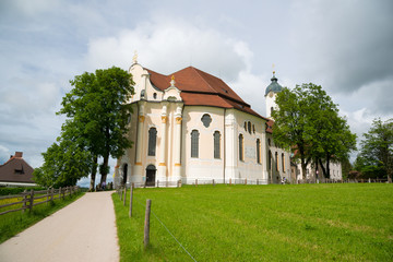 Fototapeta na wymiar Pilgrimage Church of Wies, Bavaria, Germany.