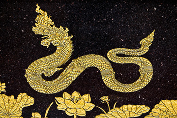 Naga of Lao tradition outline, Laos