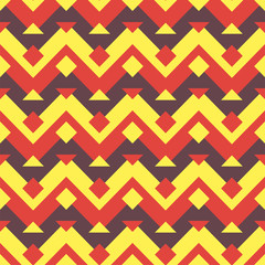 Seamless ethnic zigzag pattern background. Vector.