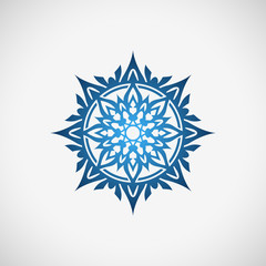 Abstract blue element. Blue star, flower.