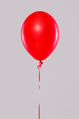 One ballon isolated on gray