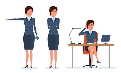 Fototapeta premium Office worker communicates with clients by phone, research statistics, calculates.