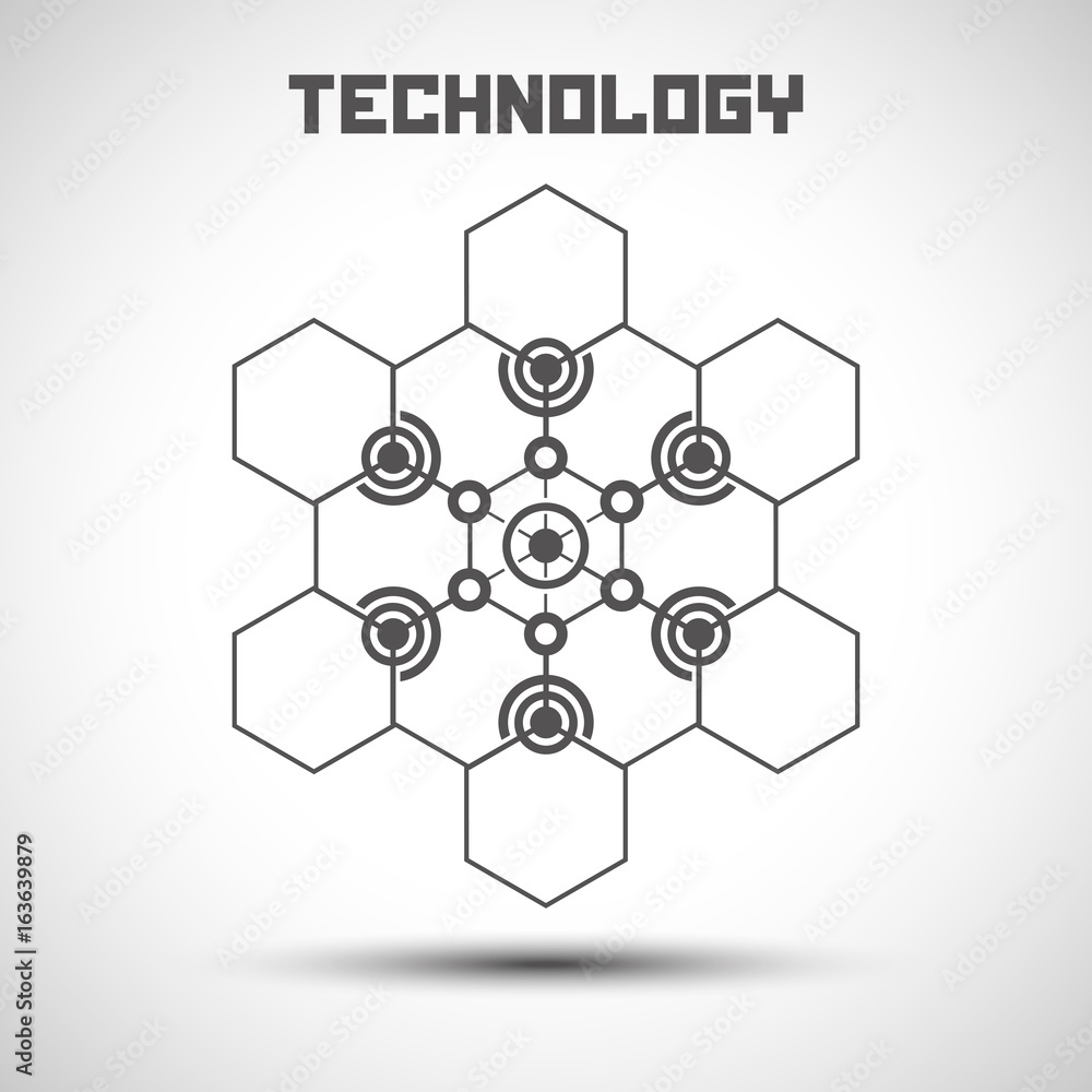 Aufkleber abstract technology background. technology element with shadow.