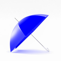 青色の傘のCG