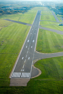 Aerial View of Vilnius Airport. Woks of reconstruction of the runway of Vilnius airport will be conducted during the period from 14 July till 17 August 2017.
