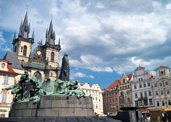 Fototapeta na wymiar Old Town Square. Central square of Prague