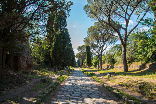 Via Appia Antica in Rom Italien aus der Zeit der R&ouml;mer