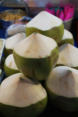 fresh coconuts to drink for take away at thailand