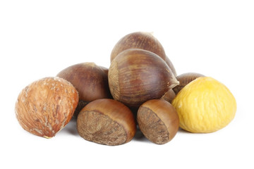 chestnuts isolated