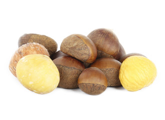 chestnuts isolated