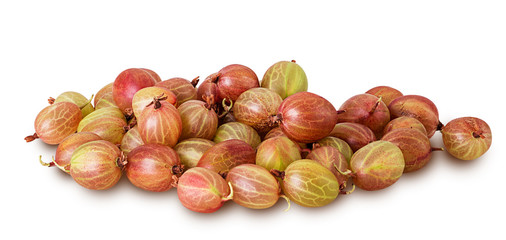 Red and green gooseberry pile fruit