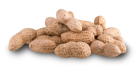 Heap of dried peanuts