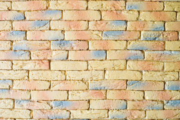 Yellow brickwork as a grunge wallpaper background