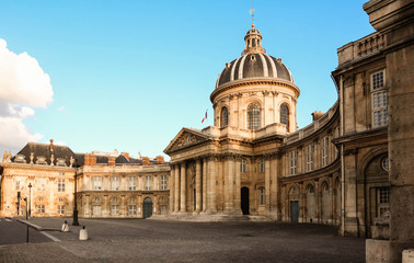 Fototapeta na wymiar The French Academy at sunny day, Paris, France.