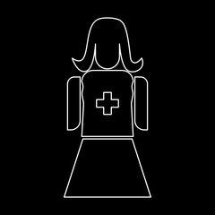 Nurse  the white path icon .