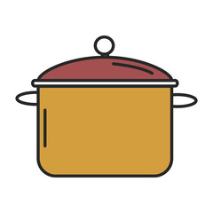 kitchen pot isolated icon vector illustration design