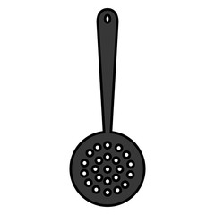 fry spoon cutlery icon vector illustration design
