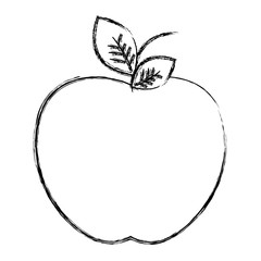 fresh apple fruit icon vector illustration design