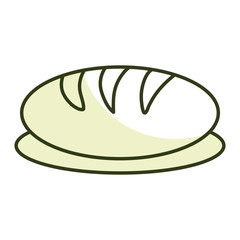 delicious bread isolated icon vector illustration design