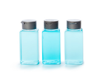 a tubes of cosmetics isolated on white background