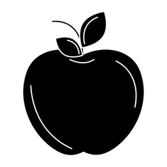fresh apple fruit icon vector illustration design