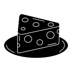 fresh cheese piece icon vector illustration design