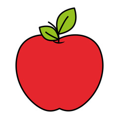 fresh apple fruit icon vector illustration design