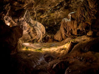 Cavern with calcite formations