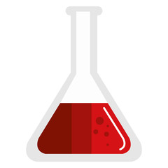 tube test with blood vector illustration design