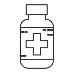 bottle drugs isolated icon vector illustration design